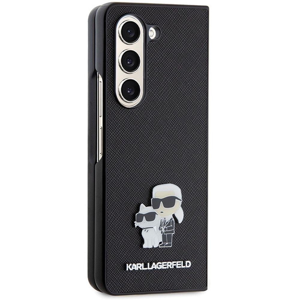 Husa originala plata KARL LAGERFELD pentru Samsung Fold 5 (Saffiano K&C PIN  / negru) - 3 | YEO